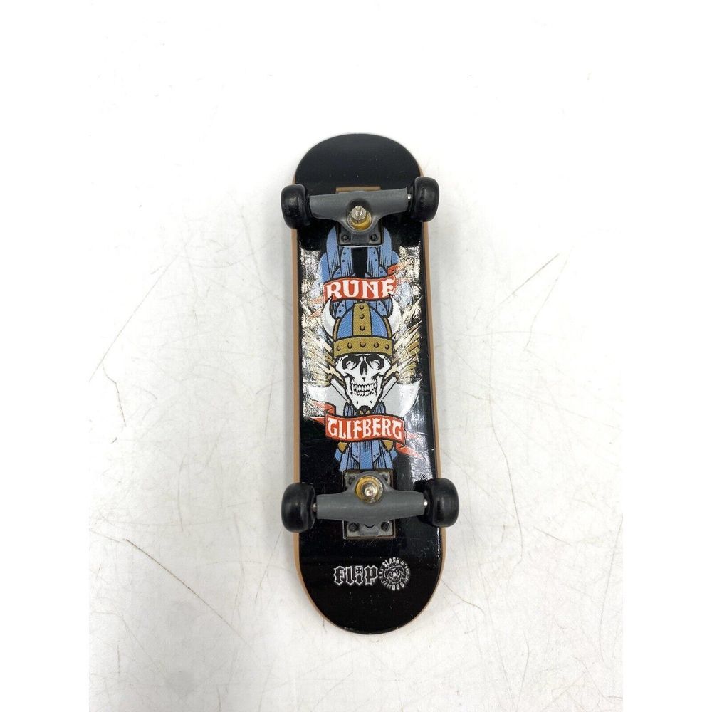 Tech Deck Flip Rune Glifberg Vintage Fingerboard Skateboard Toy Viking Skull